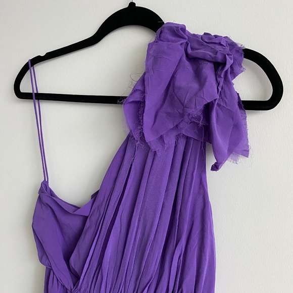 ALICE + OLIVIE Purple Chiffon Dress - Picture 2 of 5